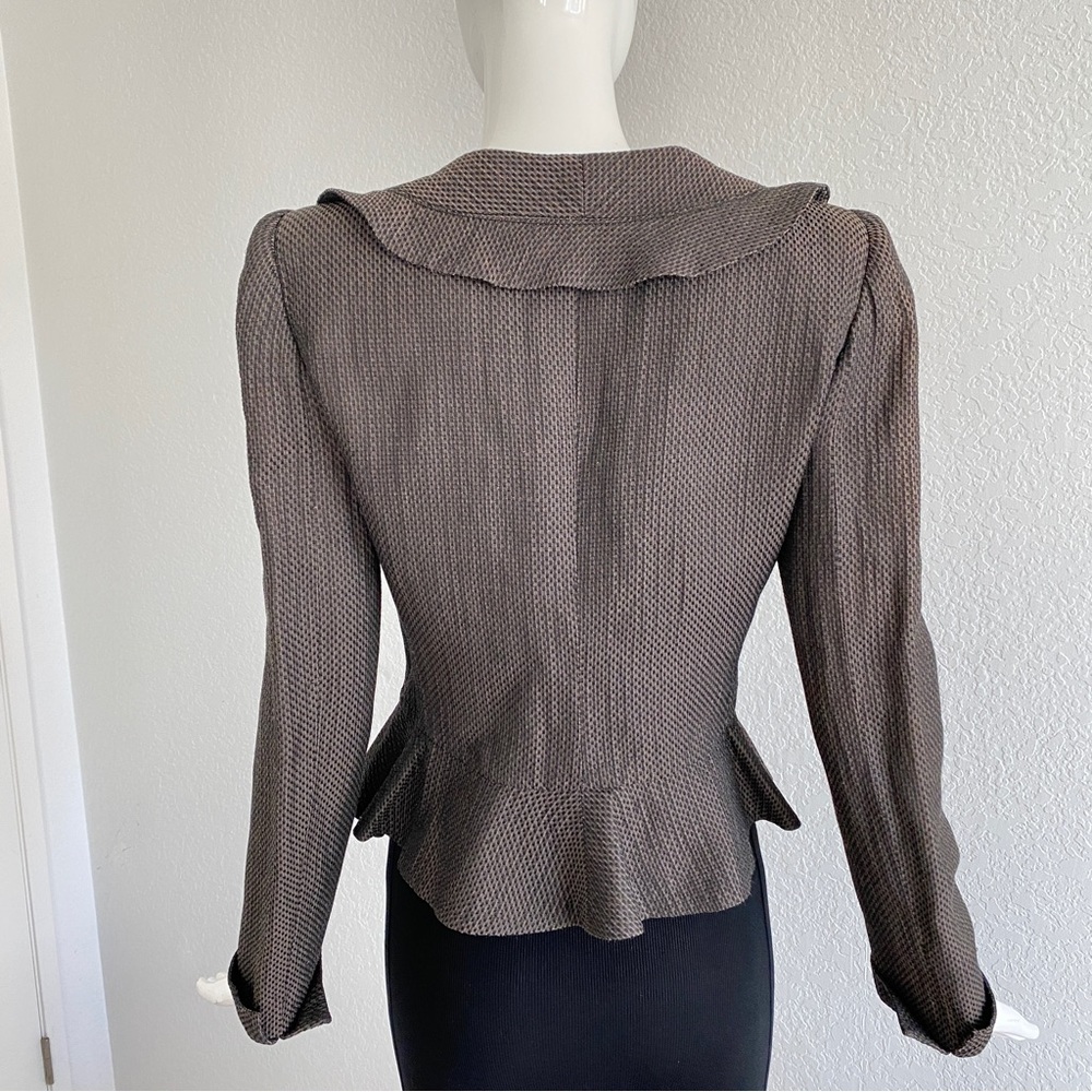 Armani collection asymmetrical brown blazer - Picture 5 of 11